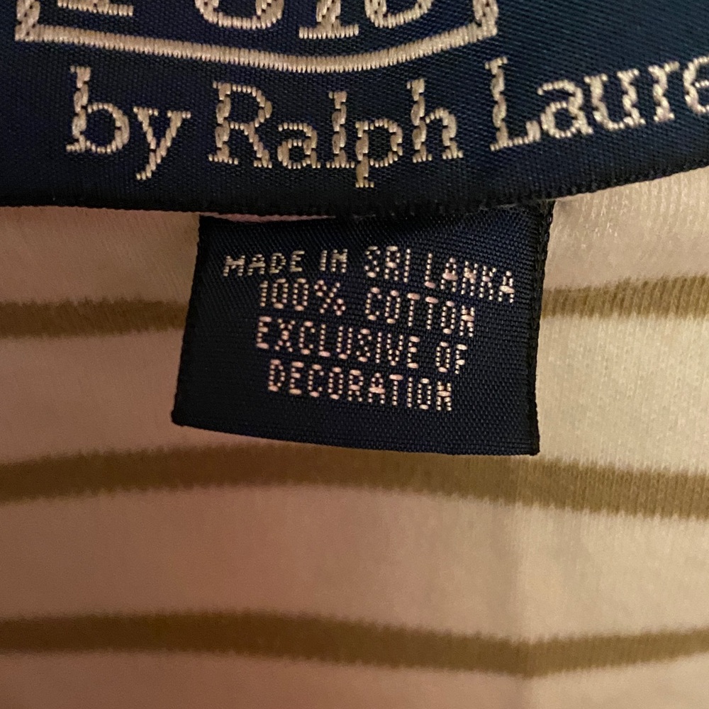 Polo by Ralph Lauren Men's Light Green Striped Polo - Picture 3 of 5